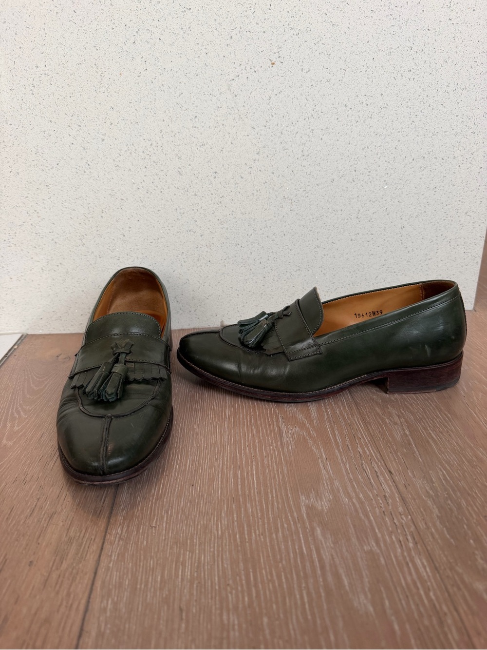 🇵🇹 Women Green Leather Tassel Loafers — Purchased in Portugal